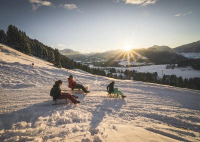 Winterurlaub in Oberstdorf im Allgäu - Rodeln