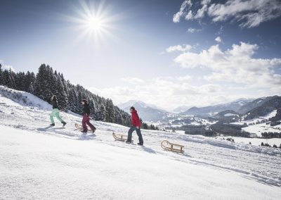 Winterurlaub in Oberstdorf im Allgäu - Rodelspass